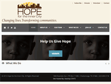 Tablet Screenshot of hopefortheinnercity.org